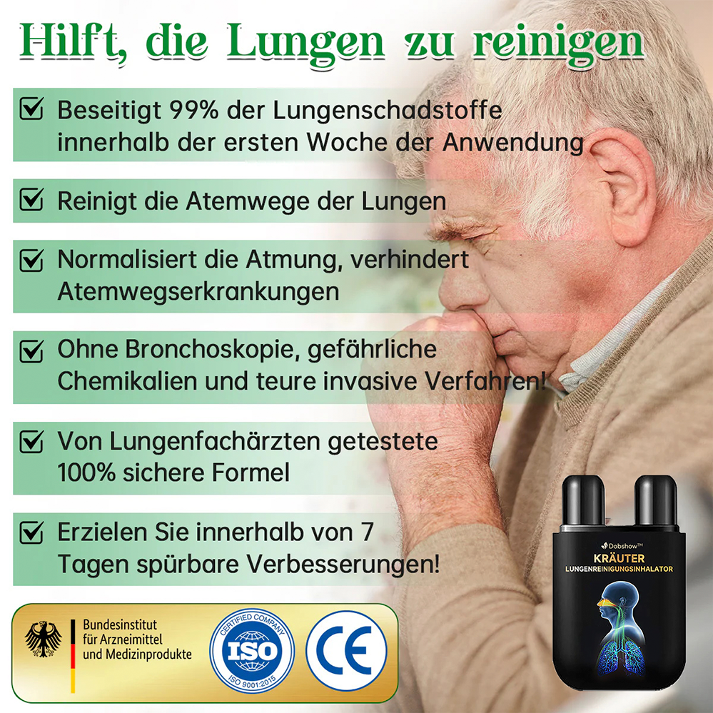 🐵✅Offizieller Shop|🔥Dobshow™  Kräuter-Lungenreinigungsinhalator 👨‍⚕️BfArM-certification(💝 LETZTER TAG 50% RABATT 💝)