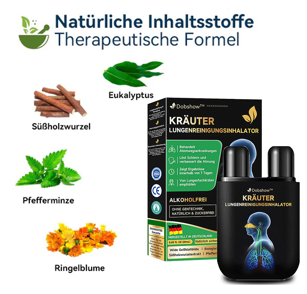 🐵✅Offizieller Shop|🔥Dobshow™  Kräuter-Lungenreinigungsinhalator 👨‍⚕️BfArM-certification(💝 LETZTER TAG 50% RABATT 💝)