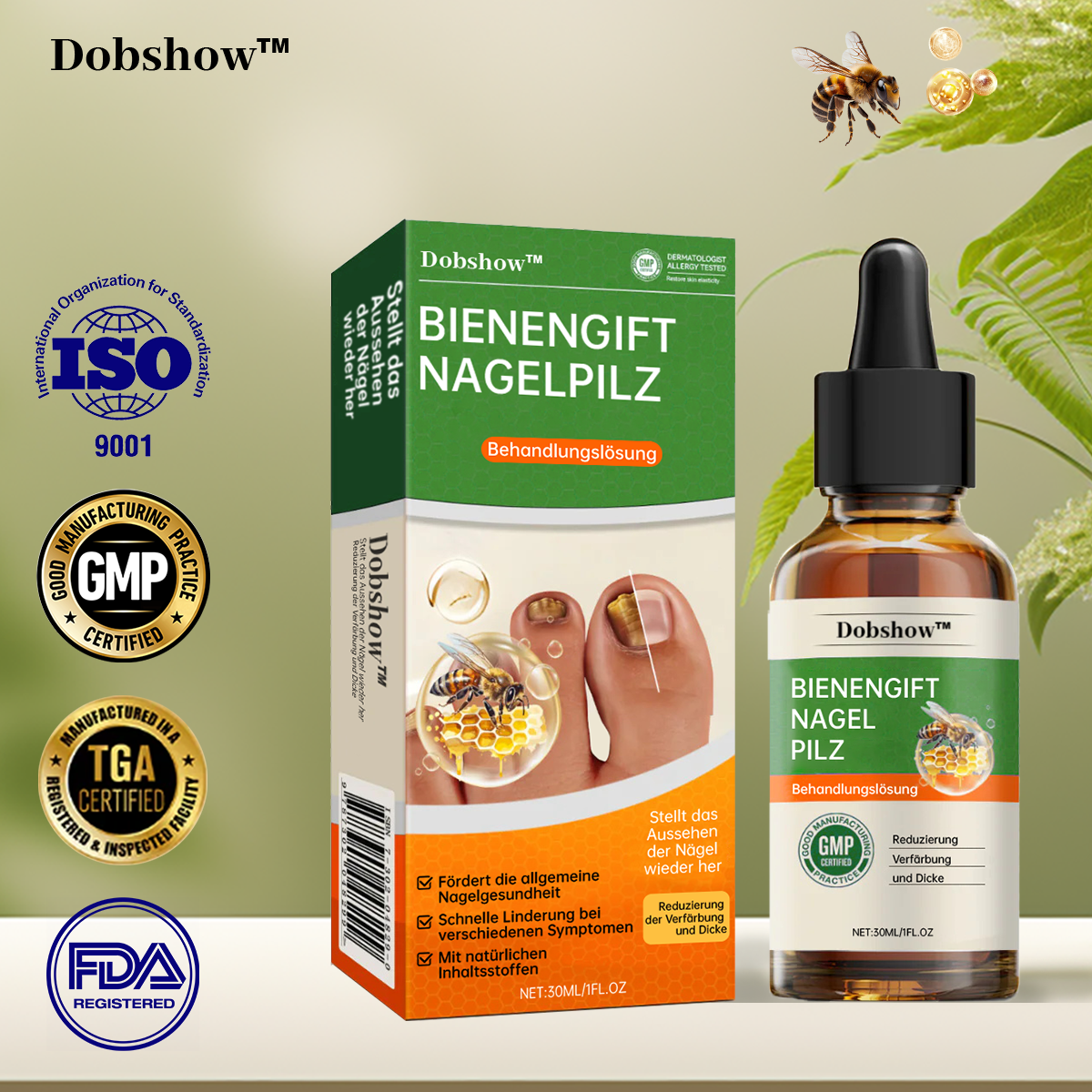 Dobshow™ Bienengift Nagelpilz-Behandlung Liquid🛡️